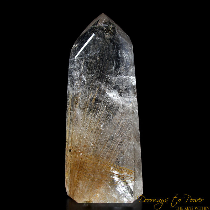 Golden Harmonics Rutilated Spirit Paths Quartz Crystal 'Bridge to Infinity'