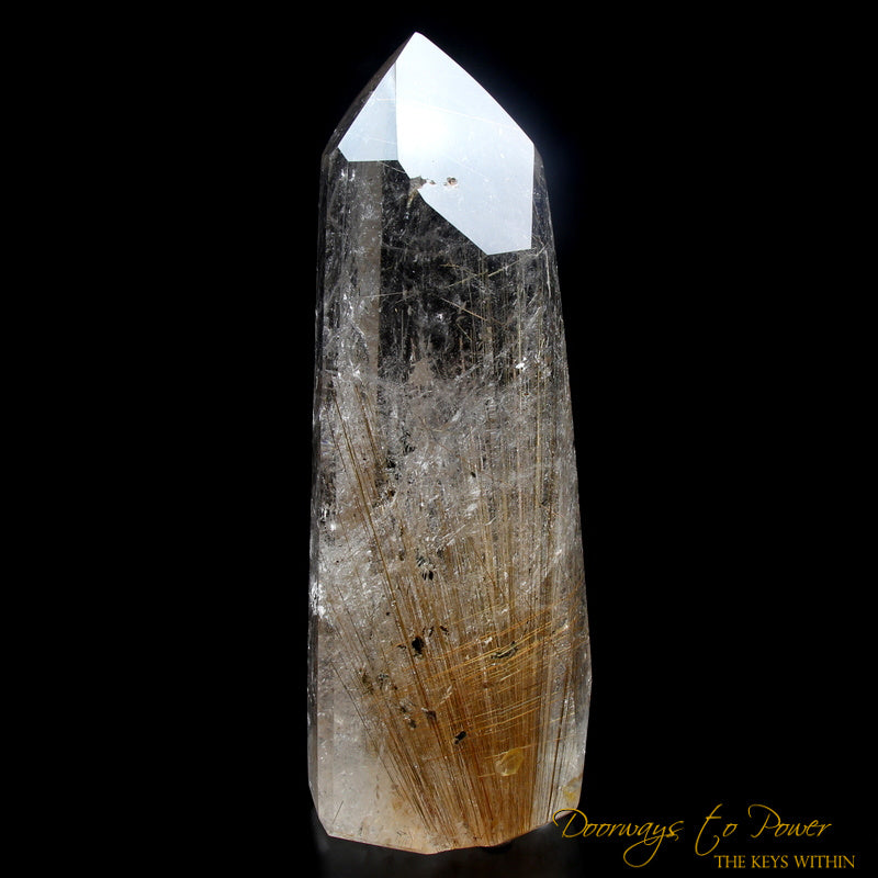 Golden Harmonics Rutilated Spirit Paths Quartz Crystal 'Bridge to Infinity'