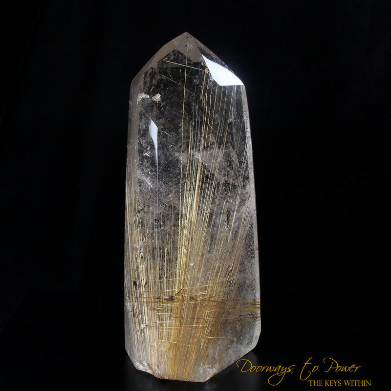 Golden Harmonics Rutilated Spirit Paths Quartz Crystal 'Bridge to Infinity'