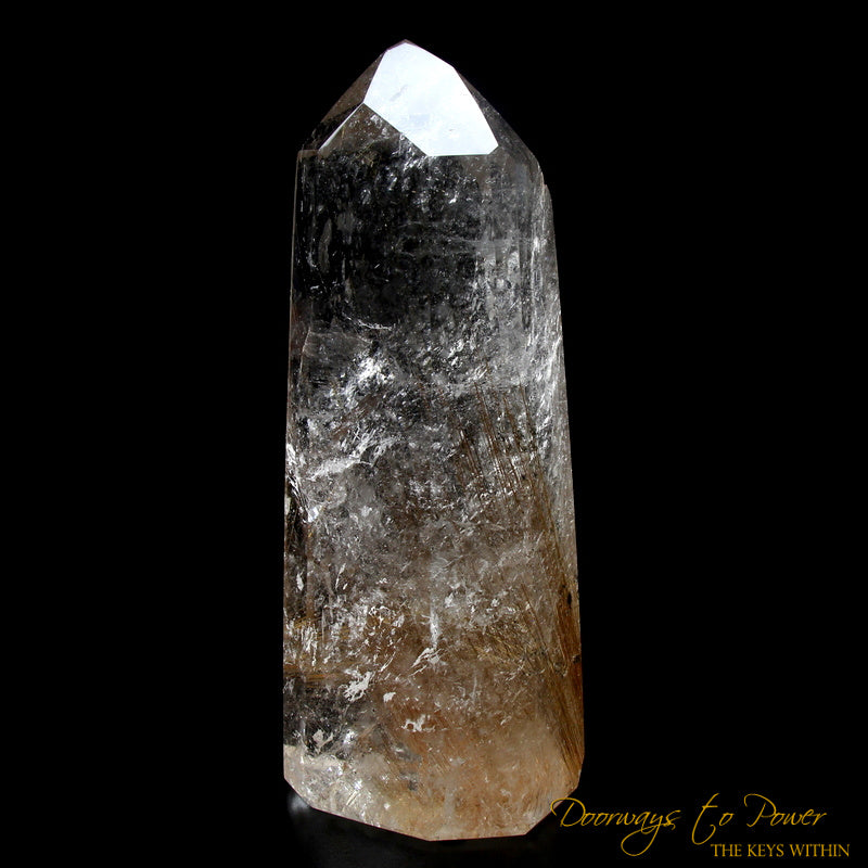 Golden Harmonics Rutilated Spirit Paths Quartz Crystal 'Bridge to Infinity'