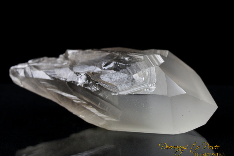 Golden Lemurian White Phantom Quartz Crystal 'Levels'