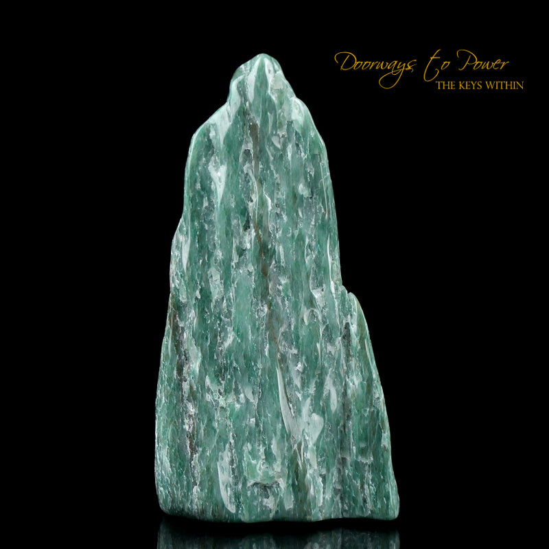 Green Azeztulite Quartz Crystal Altar Stone