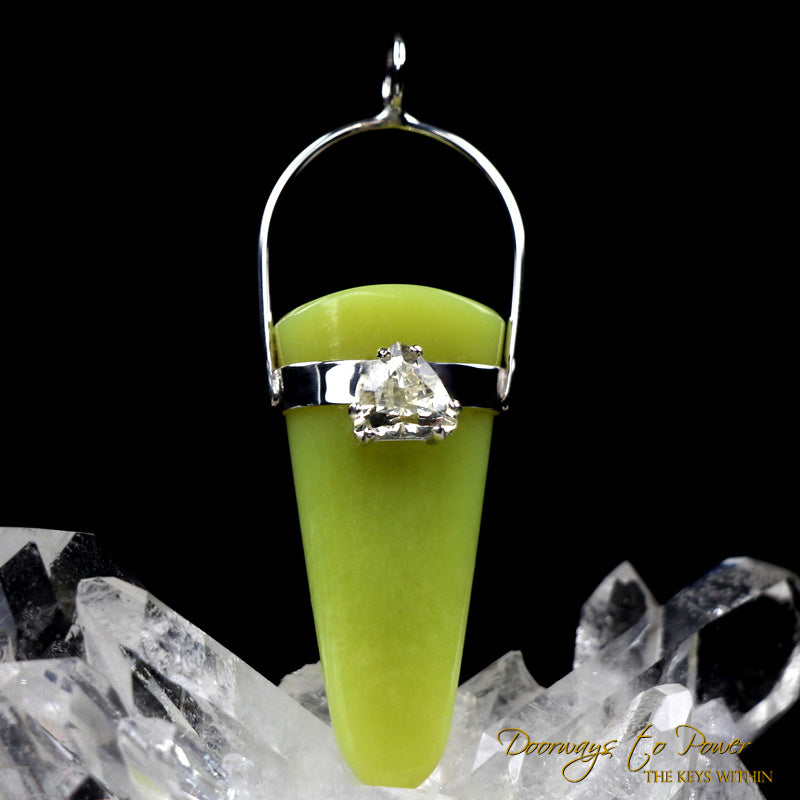 Healerite & Golden Labradorite Pendant