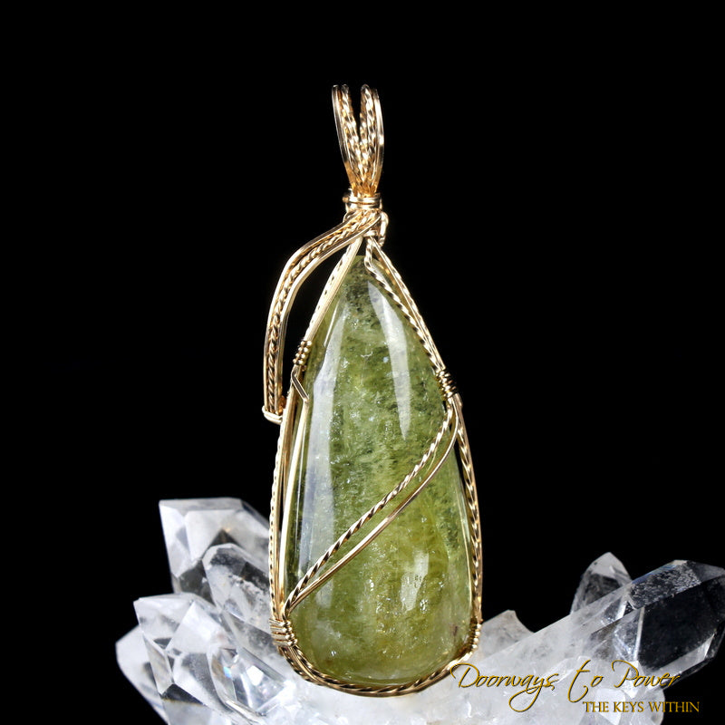 Heliodor Crystal Pendant 14k "Gift of the Sun"