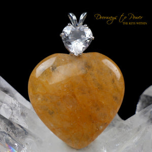 Himalayan Gold & Satyaloka Azeztulite Heart Pendant