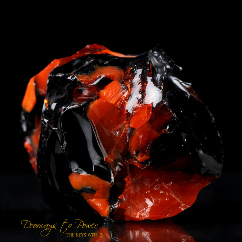 Iridium Black & Lemurian Sunrise Andara Crystal 'Mastery of the Mysteries'