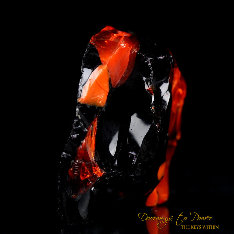 Iridium Black & Lemurian Sunrise Andara Crystal 'Mastery of the Mysteries'