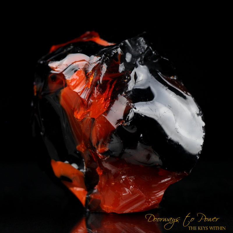 Iridium Black & Lemurian Sunrise Andara Crystal 'Mastery of the Mysteries'