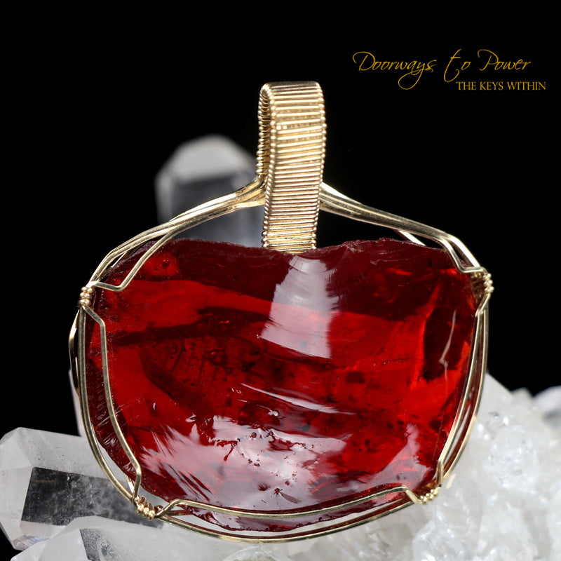 King Solomon Andara Crystal Pendant 14k 'Magic is Sacred'