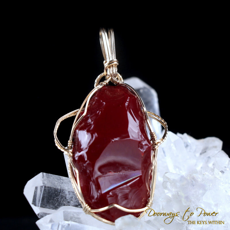 King Solomon Andara Crystal Pendant 14k