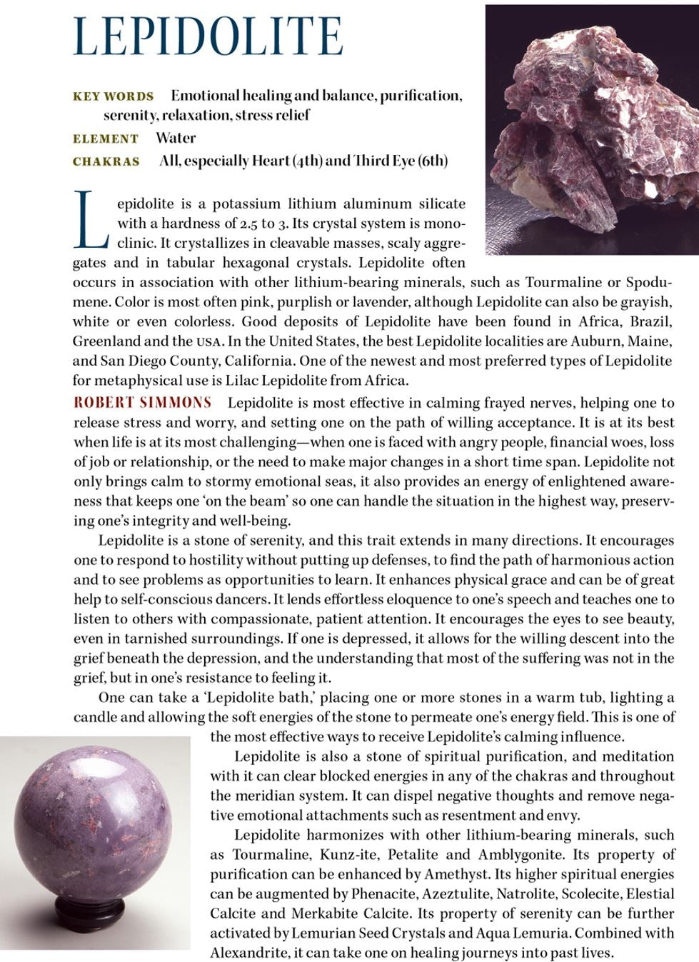 Lepidolite Crystal Properties 