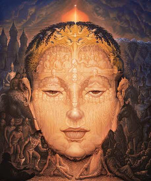 Labradorite Buddha Crystal Carving