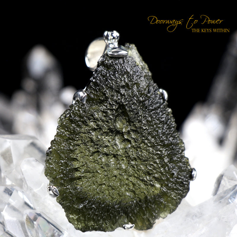 Large Moldavite Crystal Pendant 