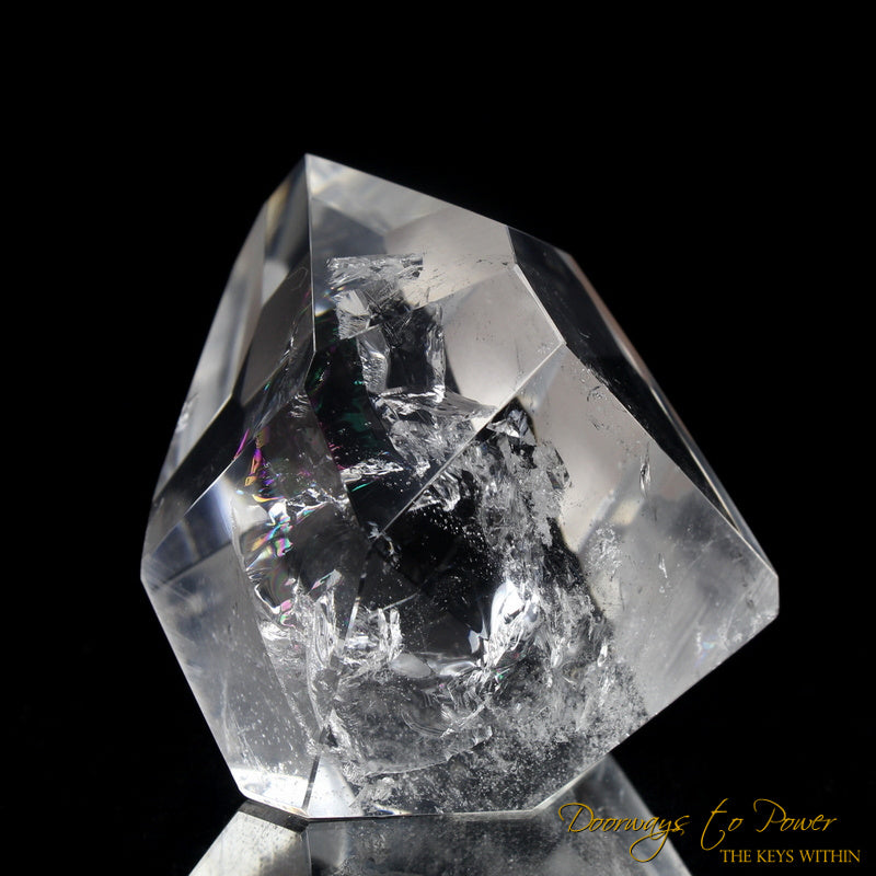 Polished Lemurian Light Quartz Crystal Water Clear