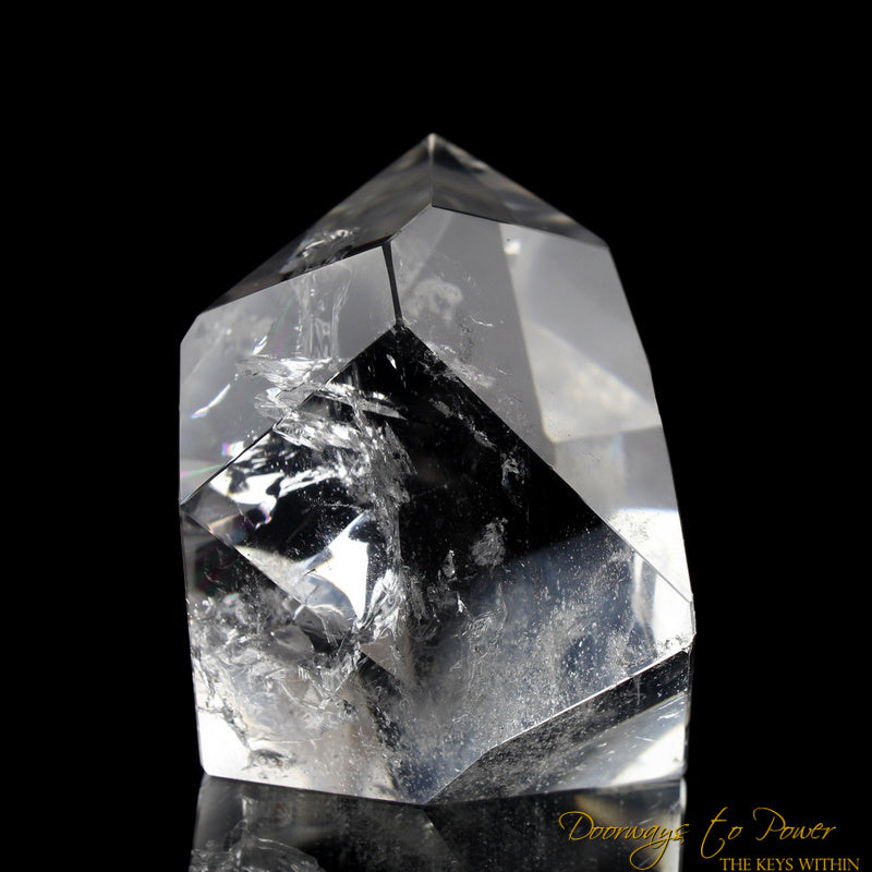 Polished Lemurian Light Quartz Crystal Water Clear