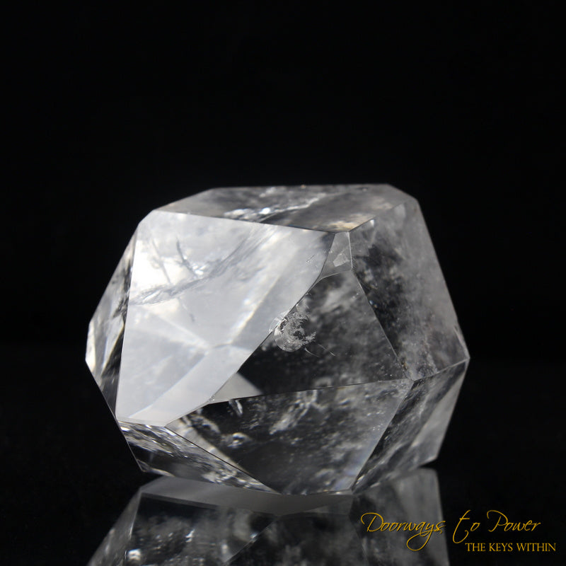 Polished Lemurian Light Quartz Crystal Water Clear