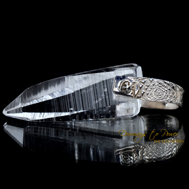 Lemurian Laser Light Language Crystal Pendant .925