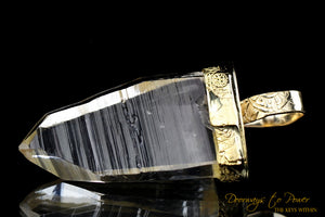 Lemurian Light Language Crystal Pendant 22k 
