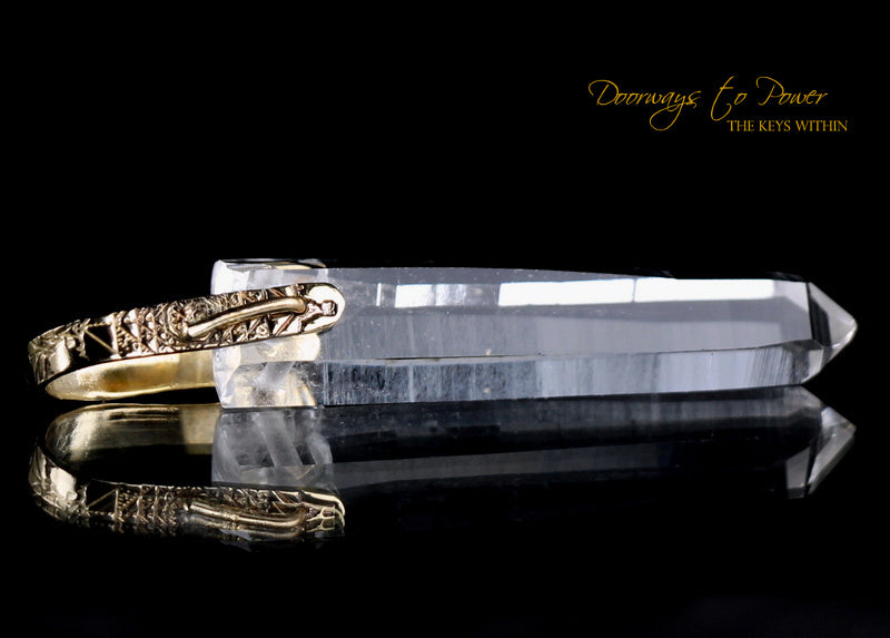 Lemurian Light Language Initiation Channeling Crystal Pendant 14k