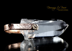 Lemurian Light Language Isis Record Keeper Crystal Pendant Rose Gold