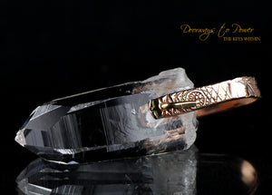 Lemurian Light Language Isis Record Keeper Crystal Pendant Rose Gold