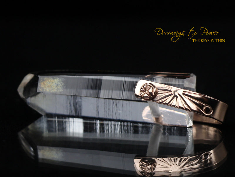 Lemurian Light Language Pendant Rose Gold