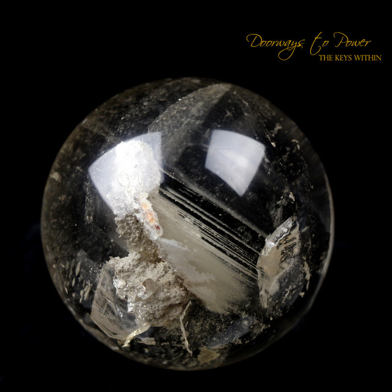 Lemurian Phantom Manifestation Quartz Crystal Sphere