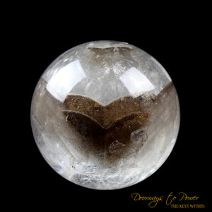 Lemurian Heart Winged Manifestation Phantom Quartz Crystal Sphere