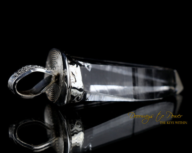 Lemurian Light Language Crystal Pendant .925