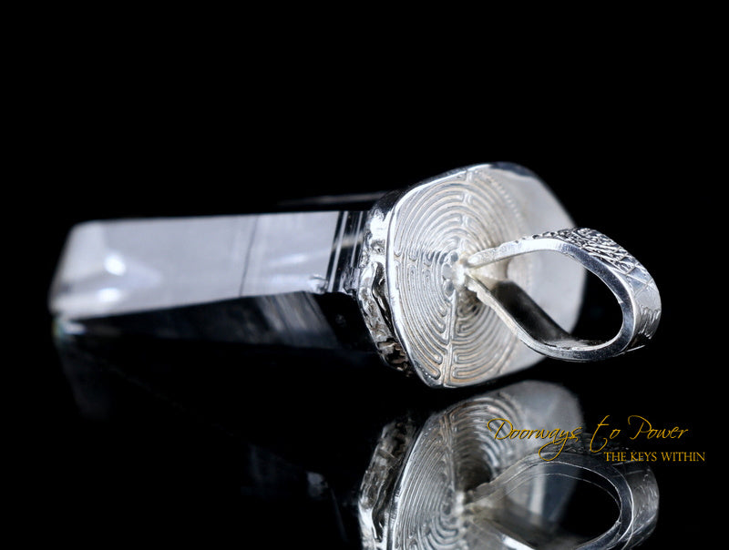 Lemurian Light Language Crystal Pendant .925