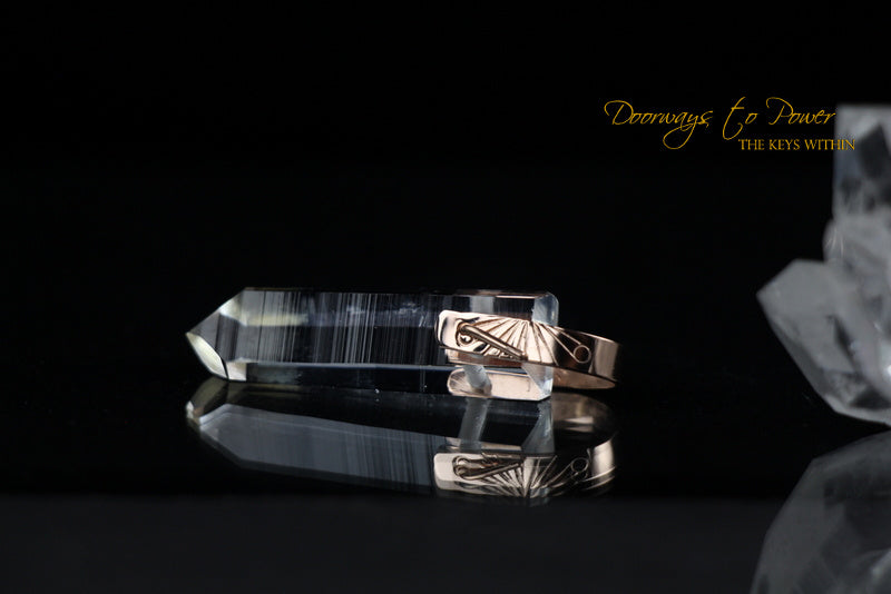 Lemurian Light Language Pendant Rose Gold