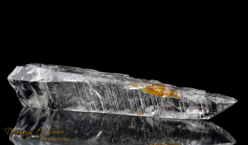 Lemurian quartz wand