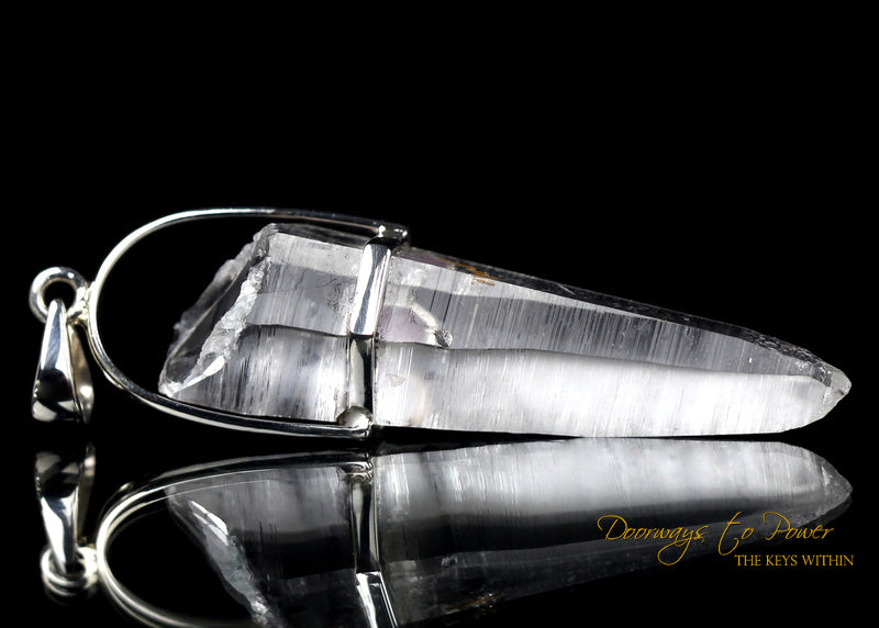 Lemurian & Ruby Laser Quartz Crystal Pendant