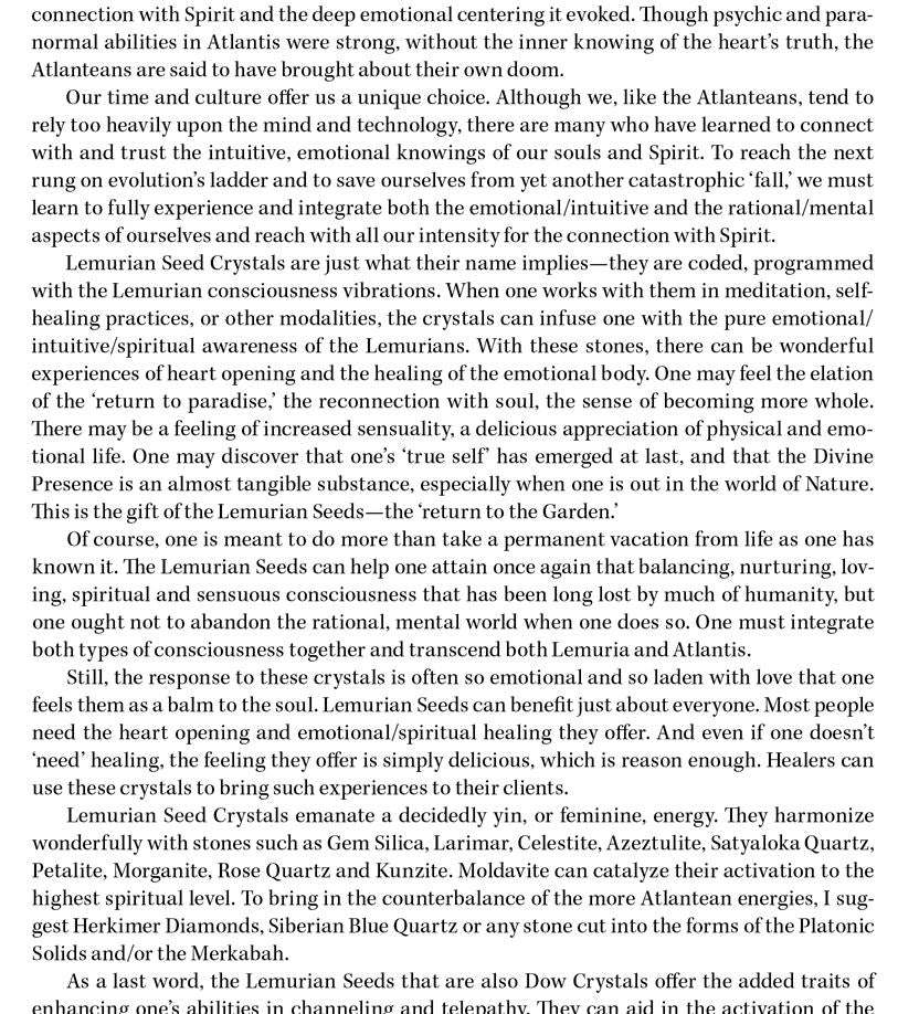 Lemurian Seed Crystal Properties