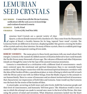 Lemurian Seed Quartz Crystal Properties