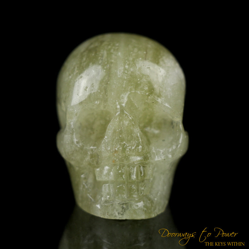 Libyan Desert Glass Gold Tektite Crystal Skull