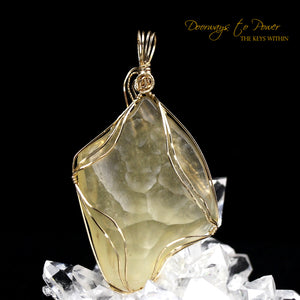 Libyan Desert Glass Crystal Pendant 14