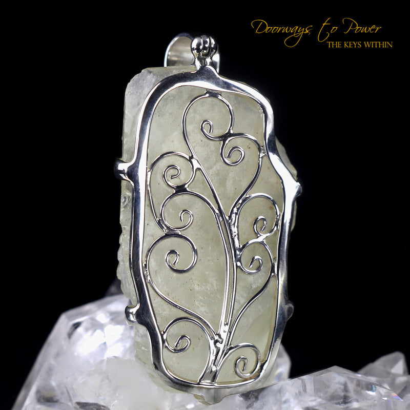 Libyan Desert Glass Crystal Dragon Pendant (Hand Carved)