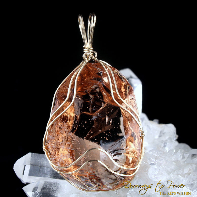 Lion's Heart Monatomic Andara Crystal Pendant 14k