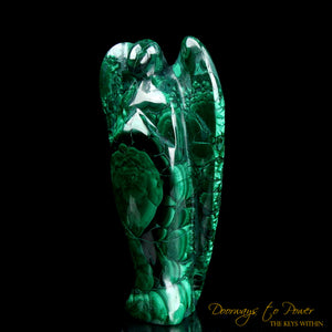 Large Malachite Angel Crystal 