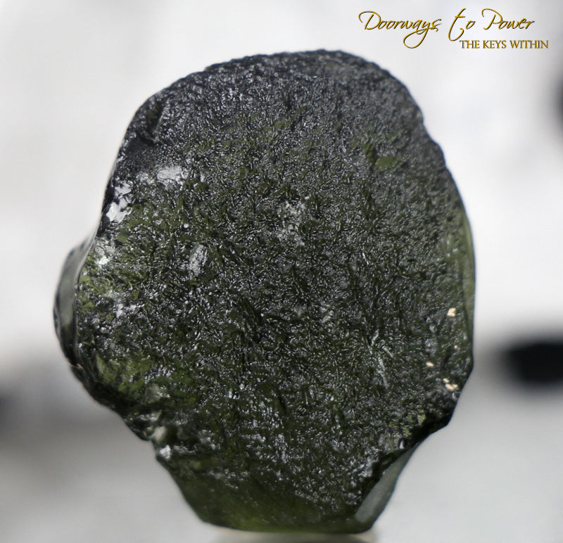 Moldavite Hand Carved Crystal Skull 'Aurixia'