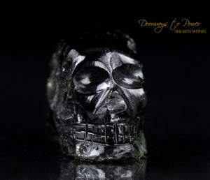 Moldavite Hand Carved Twin Skull Skull 'ALPHA'S' Leandro De Souza