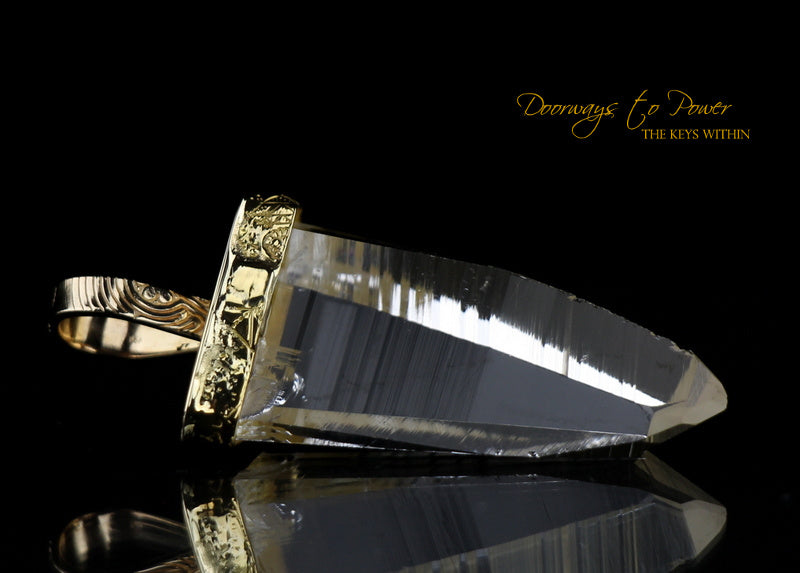 Light Language Lemurian Pendant 22k