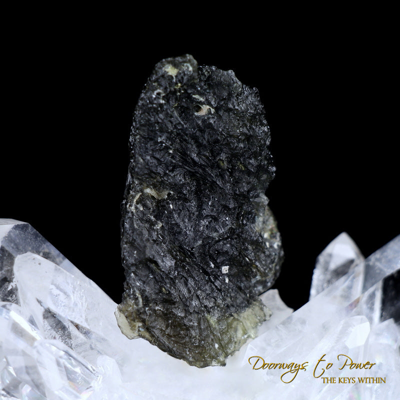 Moldavite Tektite Dragon Crystal Carving