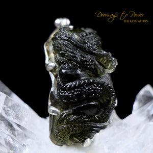 Moldavite Tektite Crystal Pendant 