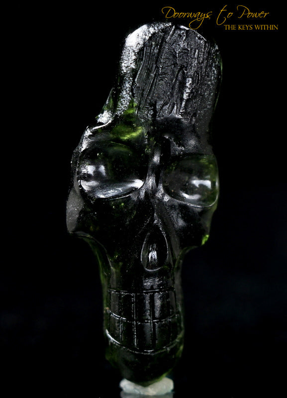 Moldavite Crystal Skull 'Xalira'