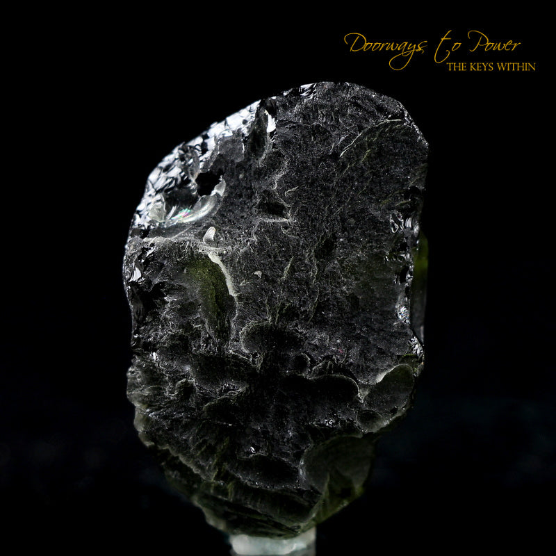 Moldavite Crystal Skull Carving by Leandro de souza