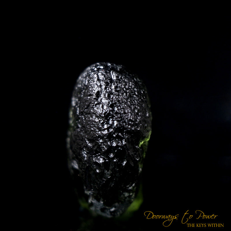 Moldavite Hand Carved Crystal Skull by Leandro de Souza