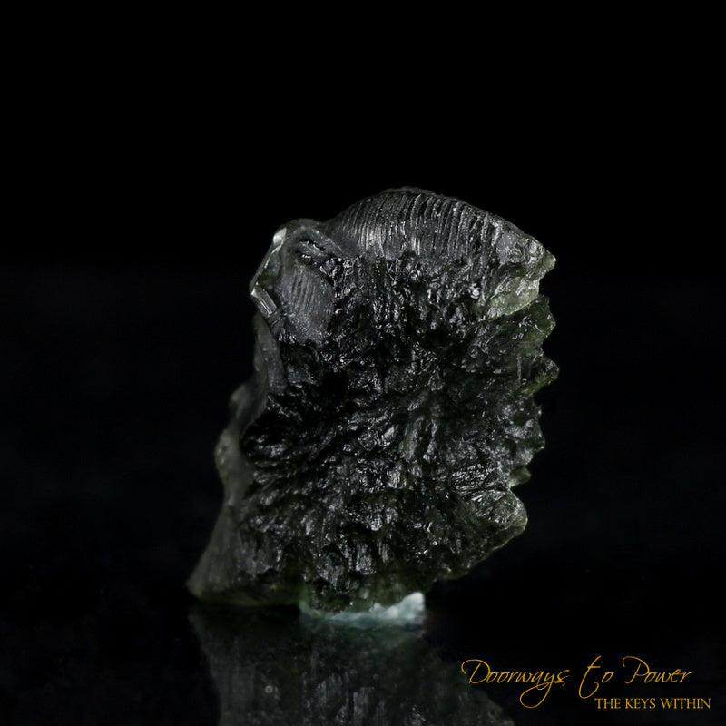 Moldavite Tektite Jesus Hand Carved King of Kings 'Museum Quality'