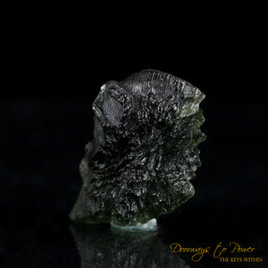 Moldavite Tektite Jesus Hand Carved King of Kings 'Museum Quality'